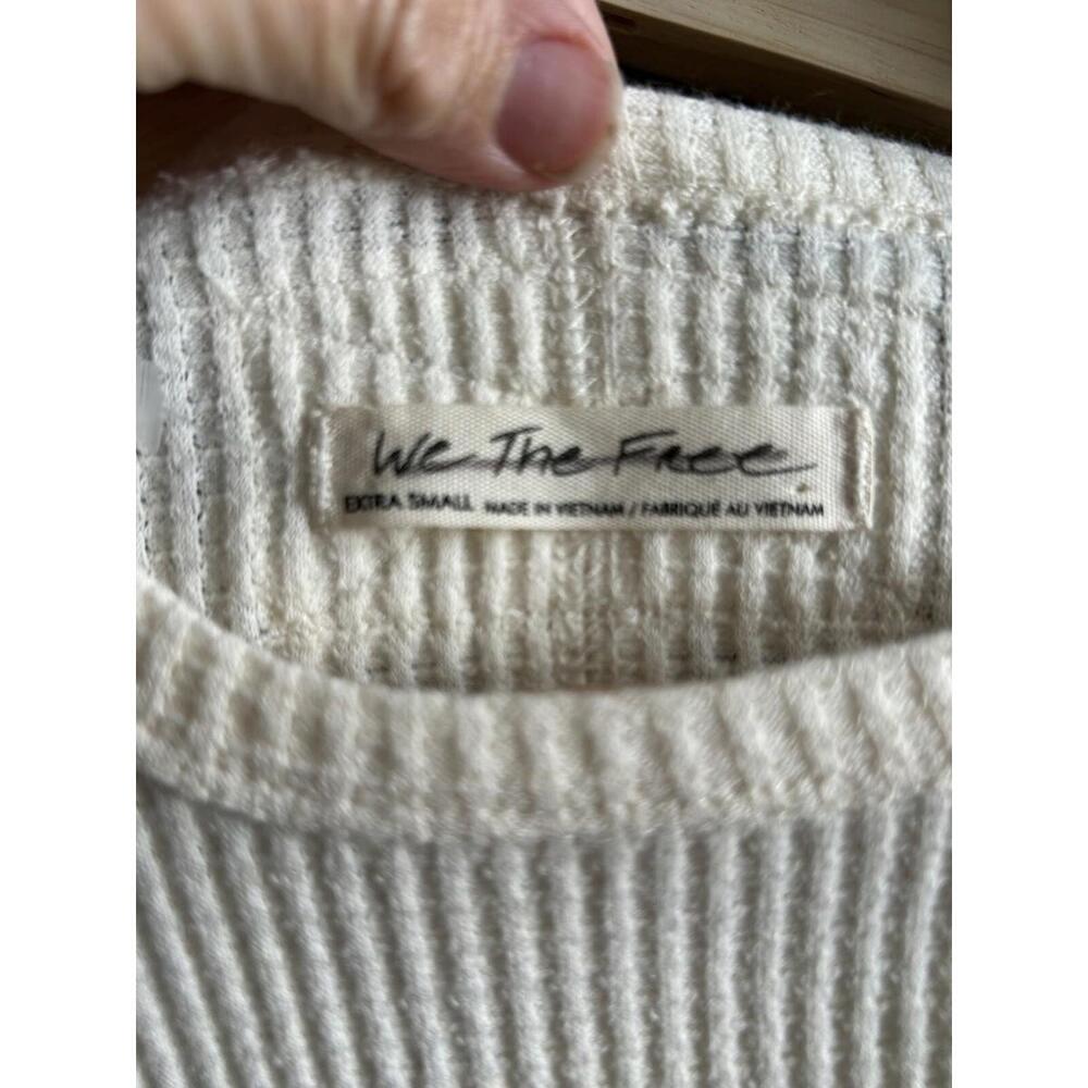 Free People S Oh My Cream thermal babydoll long sleeve top New without tags - Picture 5 of 7